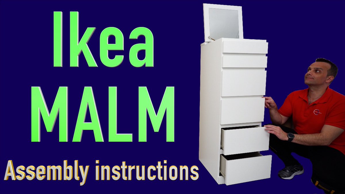 Ikea MALM Chest of 6 drawers with mirror assembly instructions youtu.be/JDIe3rgdxAQ via <a href="/YouTube/">YouTube</a>