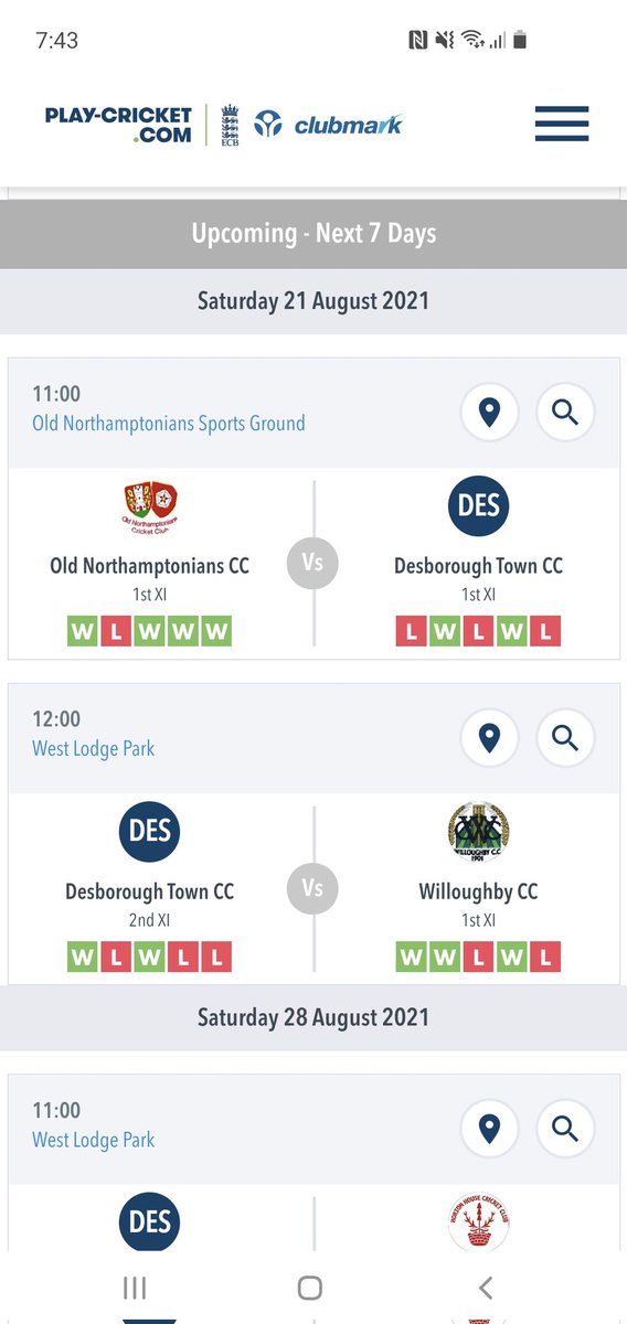 Todays fixtures sees the 1sts travel to <a href="/ONsCC/">Old Northamptonians</a> and the 2nds entertain <a href="/WilloughbyCC/">WilloughbyCC</a> go well lads hoping the rain stays away #dtccfamily 💙💙🏏🏏
