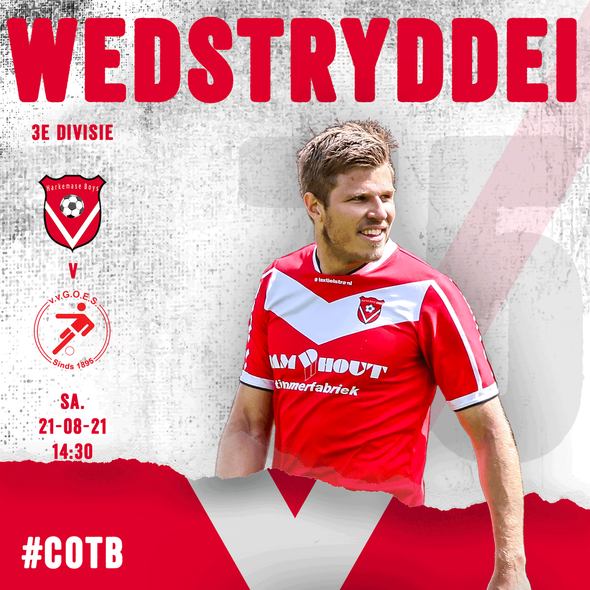 WEDSTRYDDEI! 🔴⚪️

⚽️ Harkemase Boys - <a href="/vvgoes/">VV GOES</a>
🏟️ Sportpark De Bosk
🏆 Derde Divisie
🕝 14:30 uur
📱 #hargoe

harkemaseboys.nl/191/168/inform…

#COTB