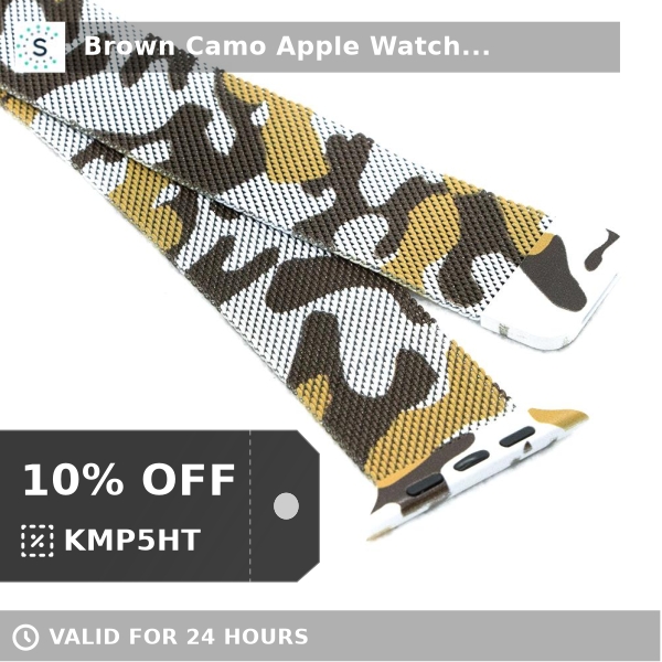 Straptastic1's tweet photo. Check out this bestseller 
😍 Brown Camo Apple Watch Milanese Strap 😍
Only £24.99. 

Shop now &amp; get an extra 10% off!
👉👉 https://t.co/eTIHoBZpBA https://t.co/f4QvnJTZzZ