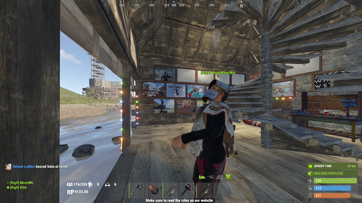 DOAsBar's tweet image. We out here in this relaxing Rust Empires RP server just chilling. Come say hi and get your photo taken by @MoistestWenWet #rust #rustempires #roleplayer