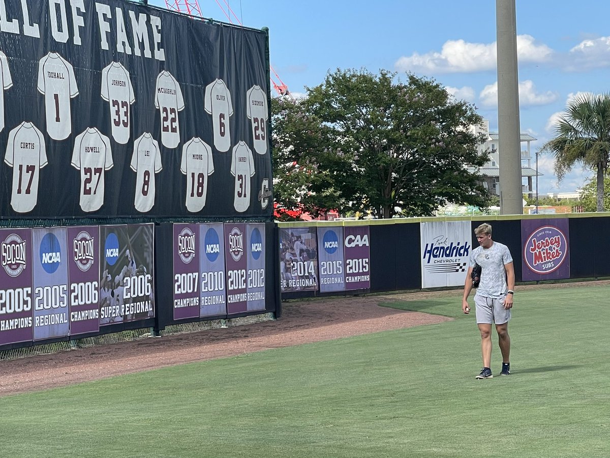 sbrooks525's tweet photo. It didn’t take long for @Daniel_brooks23 and @overholt_tyler to get to work after moving in today! It’s going to be fun to watch!! Let’s go!!#CofCBaseball https://t.co/ml8ptwr1wg