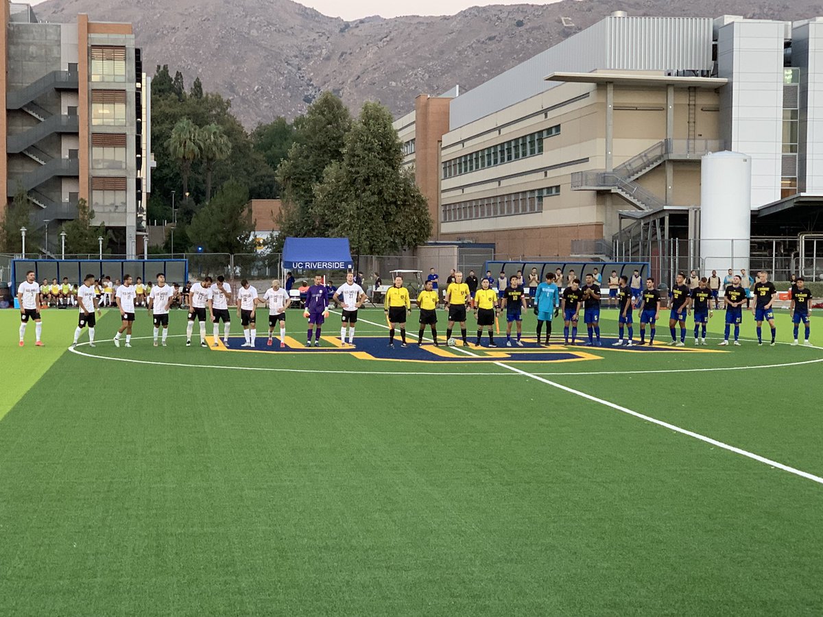 calobbyman's tweet photo. Getting ready for the start of the @CalStateLAMSOC vs. @UCRmsoccer game on the UCR campus.  Go Nelson brothers!!  Go Golden Eagles!  Go Highlanders!! #SplitHousehold https://t.co/KIrDvahrN2
