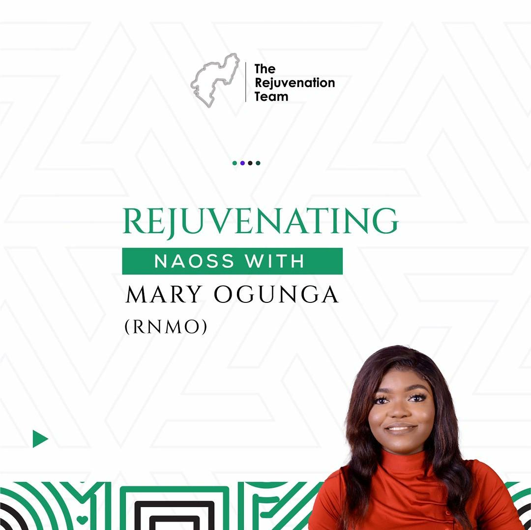 mary_ogunga's tweet photo. REJUVENATING NAOSS WITH MARY OGUNGA (RNMO)✨
We are not running because of our personal and self aggrandizement but simply because we believe that NAOSS is our own little corner, let us join the movement , there is no passion to be found playing small or apathy.
#PMG
#RNMO
#NAOSS https://t.co/ekrczVqTof