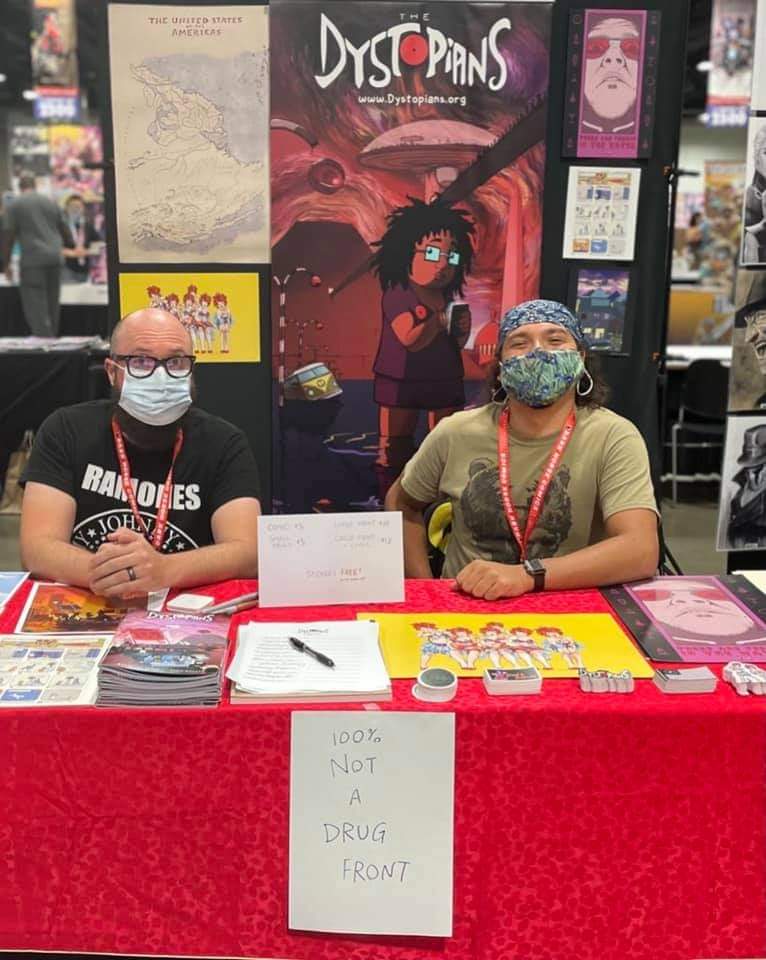 Go see my friend at Awesome Con. This is the first comic book he has ever created and published....with his lifelong best friend, Garth.

Yes, it's a true story.

No, it's not a drug front.