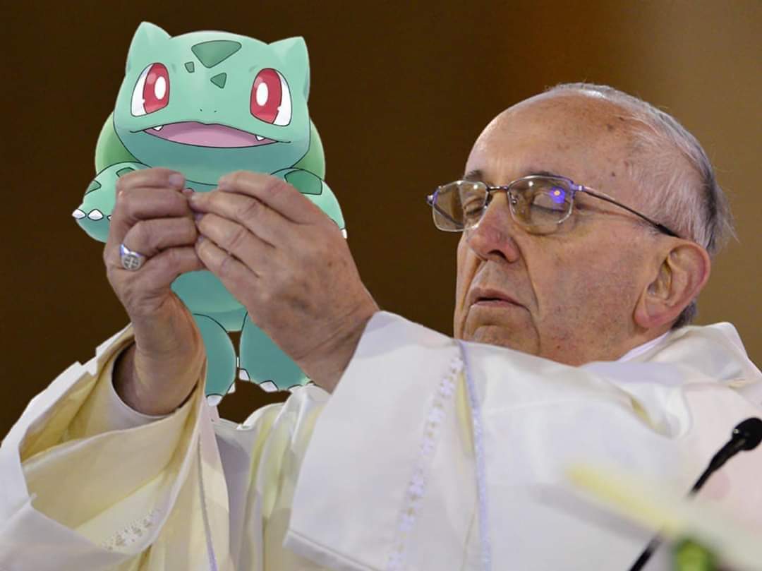 _entaotha's tweet image. É aquilo: ide por todo o mundo, pregai a palavra de Pokémon a toda criatura. Thaís 20:08