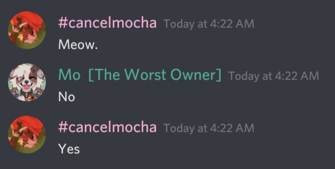 #CANCELMOCHA UPDATE!
TW:MOCHA
as u can see here, a user says meow... And mocha reply with no, what does this mean...? They HATE #SonicTheHedgehog as in the sonic the hedgehog movie he says meow and by them saying no to meow INFACT MEANS they hate sonic... Disgusting.... https://t.co/CKcvnF5X33