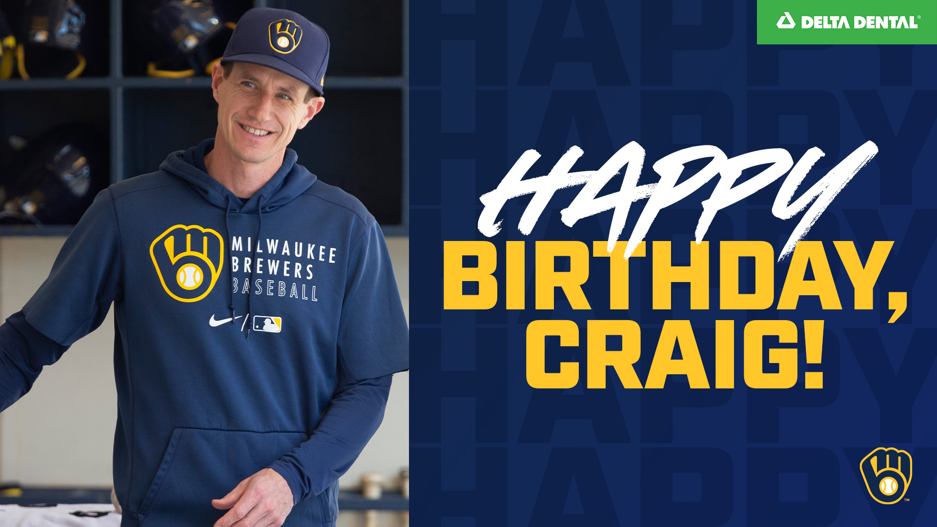 Milwaukee Brewers on X: Happy birthday, Skip 🎂 Manager Craig Counsell is  a year older today! Help us make it a special one. #DeltaDentalBirthday   / X