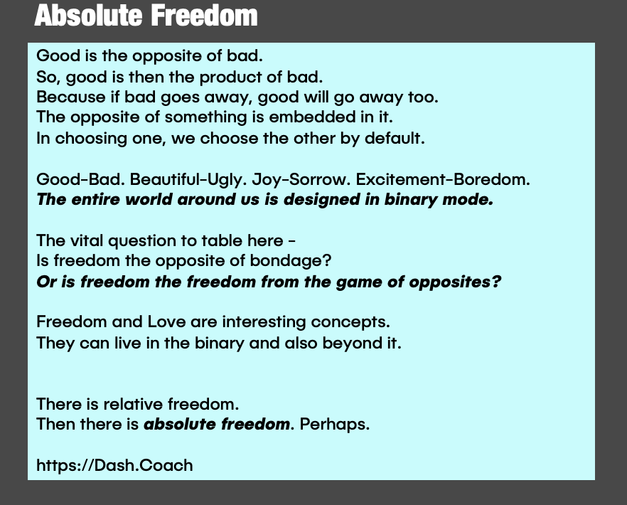 Coach.Dash on X: Absolute Freedom    / X