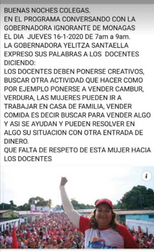 ALICIACANDANGA's tweet photo. @NicolasMaduro Te equivocaste bien Feo nombrando a esta sra sin currículo Académico    vomi ministra de Educación  hay tanta gente capacitada  a esa señira no la quiere  nadie!! https://t.co/5uDmlJ33qm