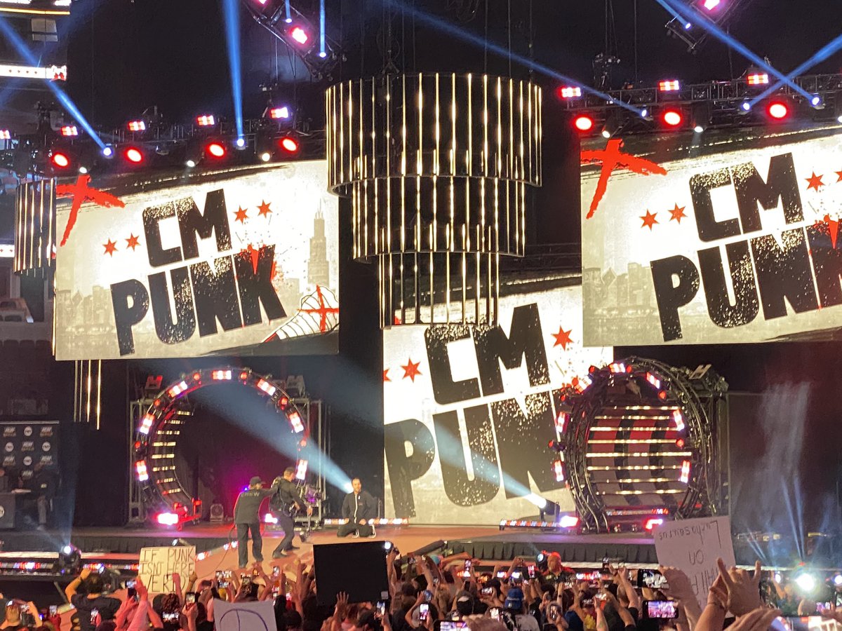 AustinSzumowicz's tweet photo. That seriously was the greatest moment I ever experienced live at a wrestling show. I’m so happy I can’t even describe it.
Thank you @AEW
Thank you @CMPunk 
The Best In The World
IS BACK!!!!!!!!!!
#BestInTheWorld #AEWRampage #AEW #CMPunk #cmpunkday https://t.co/9mZRXvmhRo