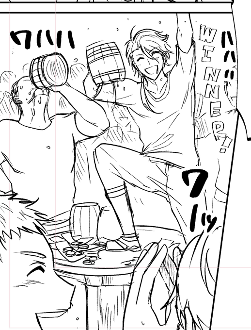 もう日付も変わったし無理だよ〜て思ったけど最後に描いてたコマがいいコマだったので元気になった、ありがとう先週の自分 