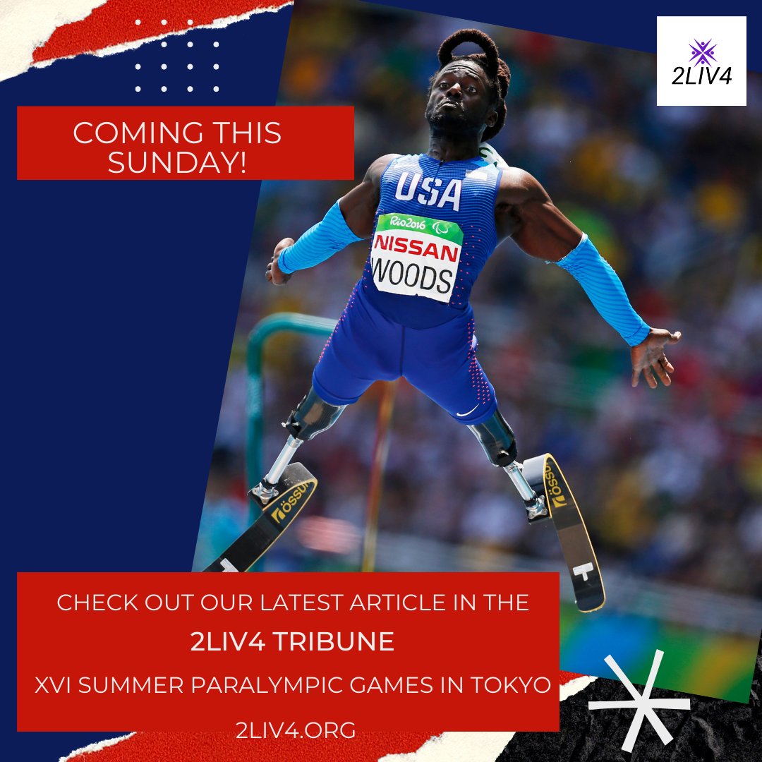 FindYour2LIV4's tweet photo. Coming this Sunday!
Check out our Latest article in the 2LIV4 Tribune- XVI Summer Paralympic Games in Tokyo
https://t.co/Z6MxsEM37L
#tokyoparalympics #disability #iamregaswoods #2liv4 #neversaynever https://t.co/3rTbMBNQLk