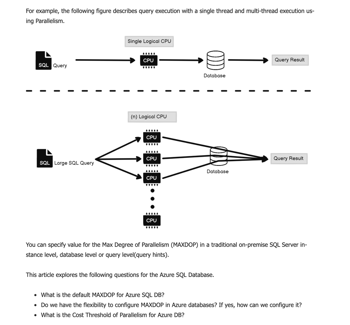 Doxyaxone's tweet image. The MAXDOP: Configure the Max Degree of Parallelism in #AzureSQLDatabase. #BigData #DataScience #AI #MachineLearning #Azure #IoT #IIoT #Python #RStats #TensorFlow #JavaScript #ReactJS #Serverless #Linux #Programming #Coding #100DaysofCode
bit.ly/3z5fKag
@gp_pulipaka