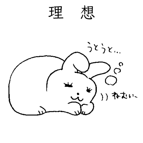 眠い時のうさぎの理想と現実を描きました。

#バニーの日 #うさぎ #イラスト #でもかわいいからヨシ! 