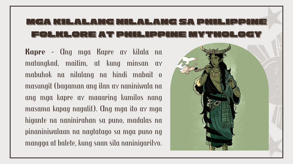 METIER_RP's tweet photo. @met6tron @adelinefiles ㅤㅤ

━━━ㅤMGA KILALANG NILALANG SA PHILIPPINE FOLKLORE AT PHILIPPINE MYTHOLOGY: KAPRE

ㅤㅤ https://t.co/AMdLOwg3SW