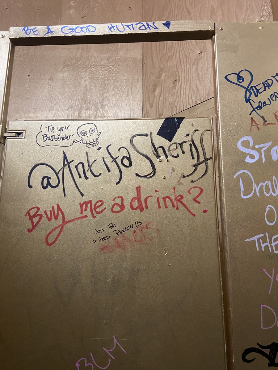 Portlandrea's tweet image. Sometimes bathroom stalls have good advice