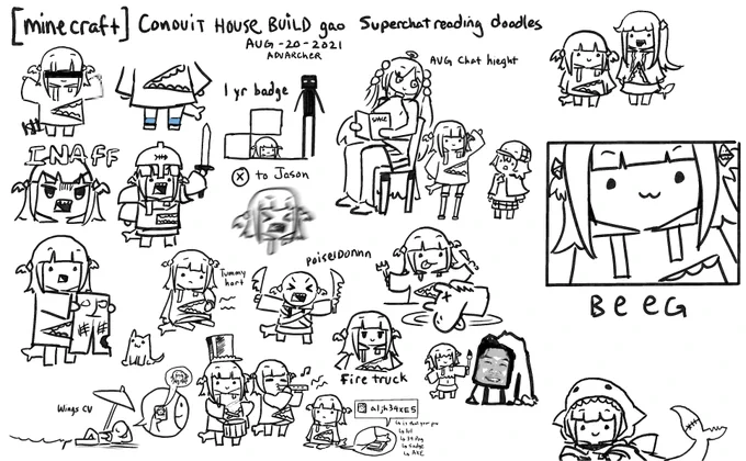 Tonight's minecraft conduit stream SC reading doodles!

#gawrt 