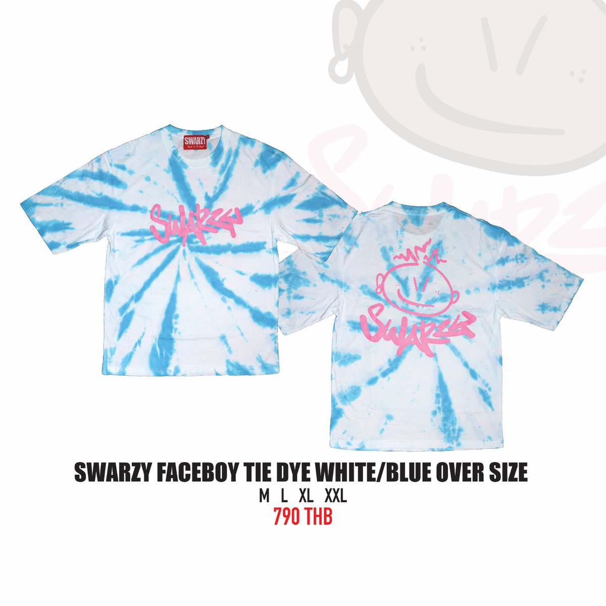 SwarzyBrand's tweet photo. SWARZY FACEBOY TIE DYE  OVER SIZE
Color : BLACK/RED
             BLUE/WHITE 
SIZE : M / L / XL / XXL
PRICE : 790 THB 
EMS : 50 THB 

#swarzy #swarzybrand #thaistreetwear #streetwear #review   #streetstyle #streetfashion #lookbookbkk #siambrandnamethailand #shoppingthailand https://t.co/fWykhNqIPy