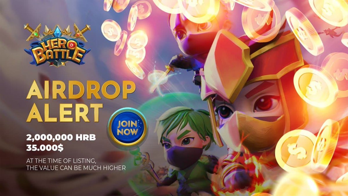 nuzzio's tweet image. 🔍New Airdrop: Hero Battle Airdrop 
🎁Pool Rewards: $35,000 worth of HBR 
Rate:⭐️ ⭐️ ⭐️ ⭐️ 
👩‍👦‍👦1000 top participants 

🔰Airdrop link: wn.nr/DrGh3Z

🔘Complete the social tasks 
🔘Submit your BSC Address

#Airdrop #CryptoForums #BSC #Giveaway #NFTs #FreeAirdrop
