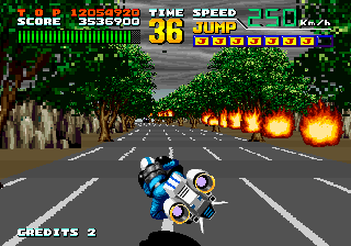 SirArturo3's tweet photo. En este #Arcade futurístico de #Sega, muy en la línea del mítico ChaseHQ, deberemos apresar criminales montados en nuestra moto voladora! La propuesta mola... no? #ABCop, el brazo armado de la ley, ahora surca los cielos en busca de gente chunga!
#Retrogames #PixelArt #AirBikeCop https://t.co/z7MiZoN0mB