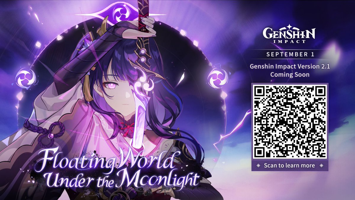 Nush6_'s tweet photo. Floating World Under the Moonlight — Genshin Impact Version 2.1 Coming on September 1 https://t.co/tbkbwFFQDM