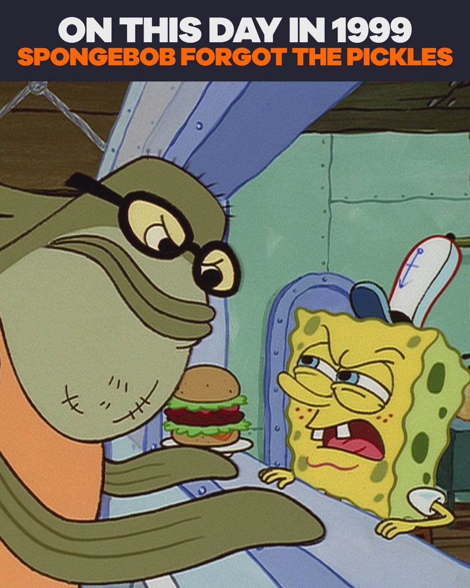 SpongeBob's tweet photo. one episode, two iconic stories https://t.co/T8GWp7ONMm