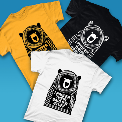 RestlessWears's tweet photo. Muso Bear Tee £14.99 from £19.99 this weekend

#UKGiftHour #giftforfriend #shopindie #SmallBiz #UKGiftAM
#beartee #screenprinted #indyref2 https://t.co/uPfMB8mP82