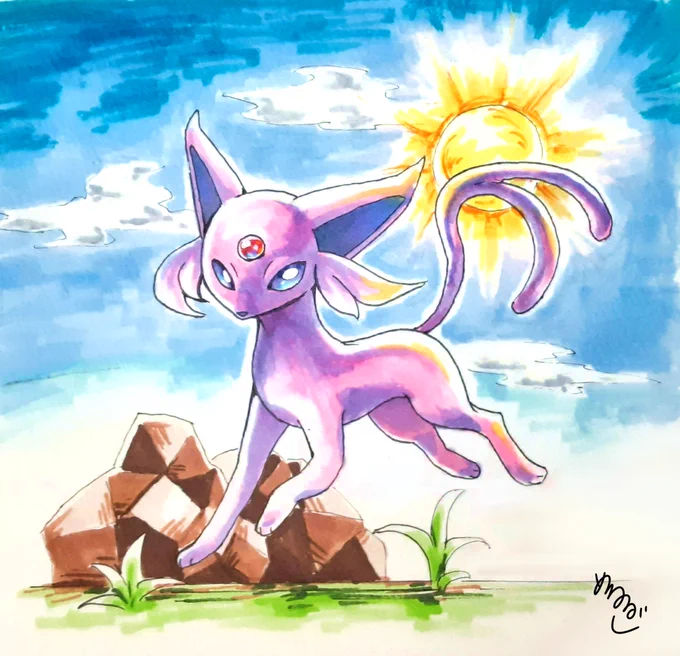 #エーフィの日 
大好きなポケモン!おめでとう🥰 