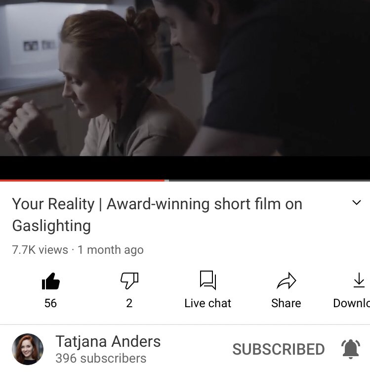 TatjanaAp's tweet image. Beyond thankful for the amazing support from you all on my #PsychologicalThriller on #Gaslighting called Your Reality. 

From 1k to 7.7k views in just 3 days! ❤️🎬 
I’m blown away! 🤯

youtu.be/SVCqTcb4qkM

#SaturdayMotivation #SaturdayVibes #shortfilm #awardwinningmovies