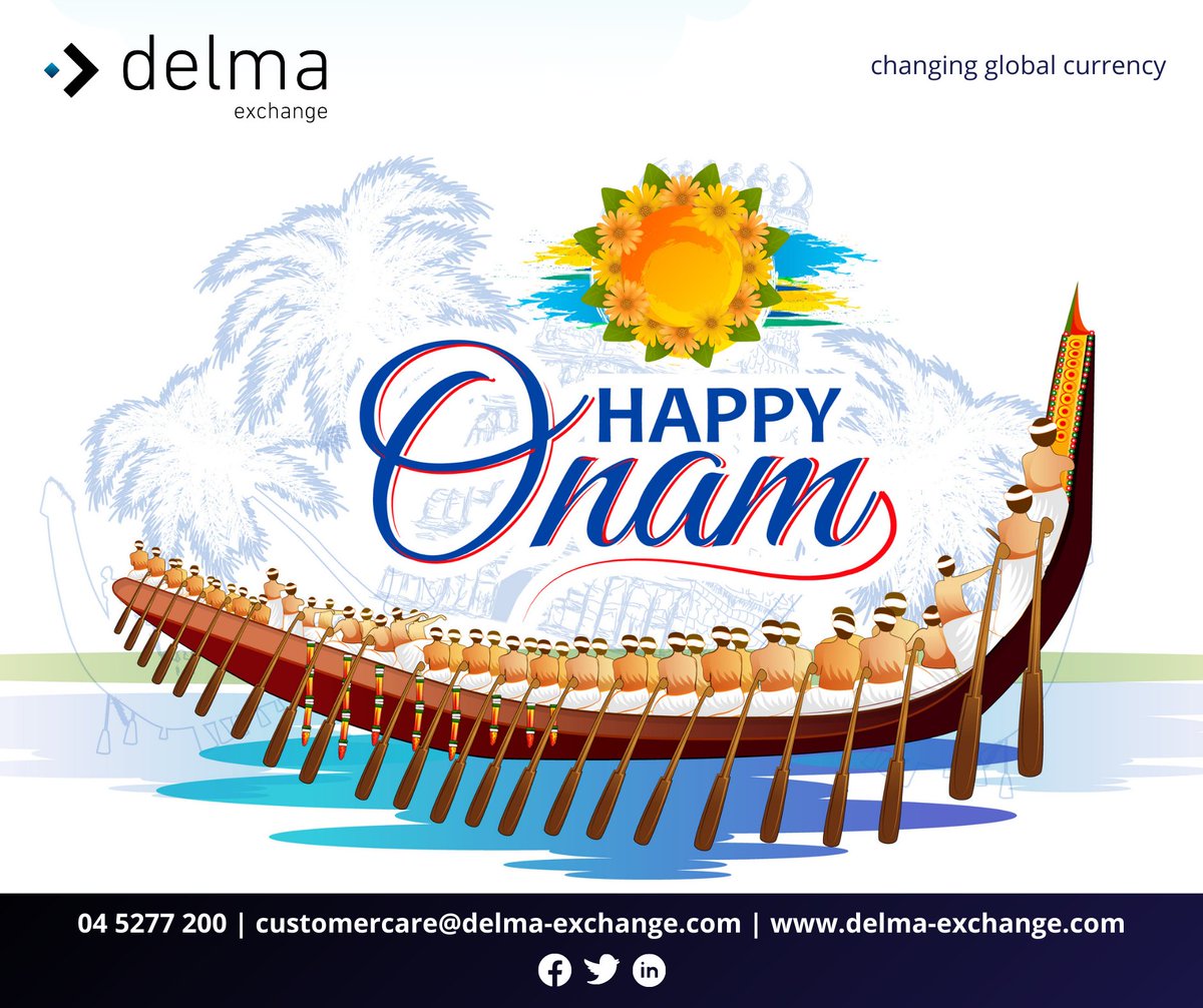 DelmaExchange's tweet photo. Delma Exchange wishes you to have a wonderful and blessed Onam. May your home be filled with joy, peace and happiness. 

Happy Onam!

#onam #kerala #onamcelebration #blessed #prosper #happiness #joy #peace #family #celebration #onamfestival  #pookalam #moneytransfer https://t.co/stELnxoCK0