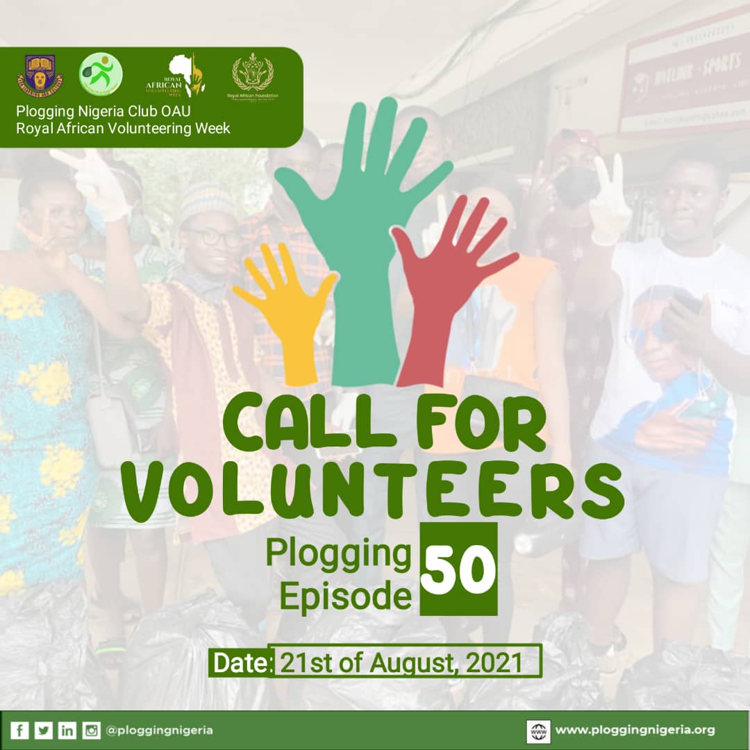 ploggingnigeria's tweet photo. Plogging Club OAU hits the big 5️⃣0️⃣ today! 🎉🎉🎉
Join us on our Royal Plog as we continue on our mandate to keep fit and keep clean. 

#PES50
#PloggingClubOAU
#RoyalAfricanVolunteeringWeek https://t.co/IEcM3cVXbL