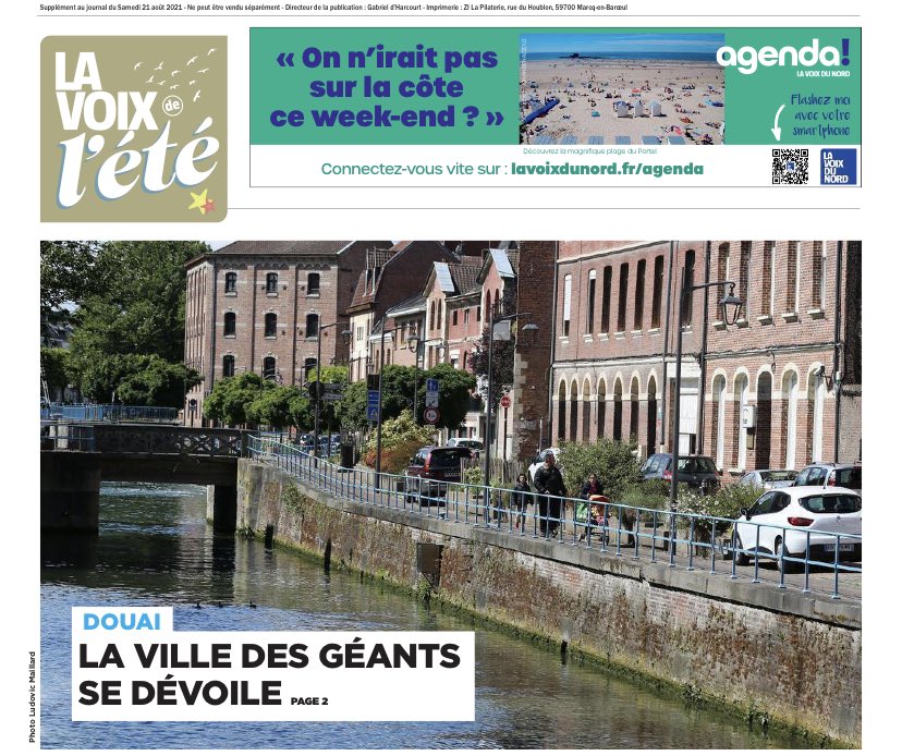 😃 La voix de l’été nous propose un joli zoom sur notre magnifique Ville. À découvrir dans l’édition de ce jour ! #Douai