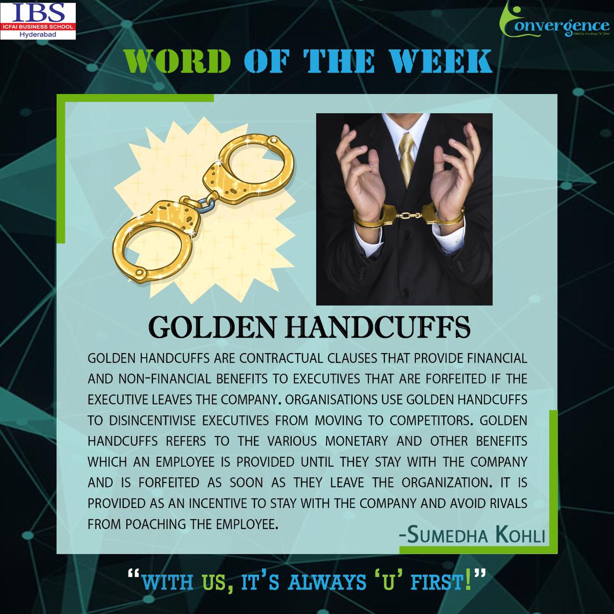 ConvergenceHr's tweet photo. Club convergence- The Official  HR club of IBS Hyderabad brings to you another interesting set of facts and knowledge sessions 
WORD OF THE WEEK- let’s learn the HR way.
#WordOfTheWeek
#TeamConvergence
#WithUsItsAlwaysUFirst https://t.co/InmEbGhpsb