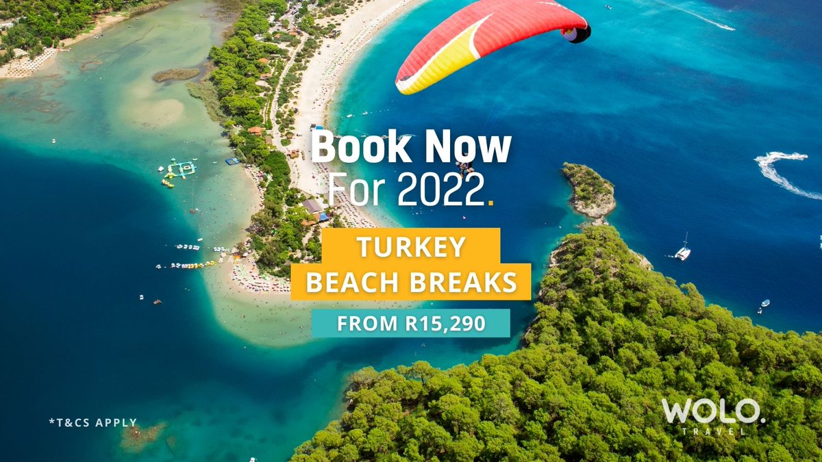Book Now, Travel 2022! 👙 #Fethiye beach escape from only R15,290 >> zcu.io/2re8
Planning ahead for 2022? Head to the beaches of Turkey - Beach Please!🌴 See All #Turkey >> zcu.io/1eVz
#WOLOTravel #WeOnlyLiveOnce #WOLO #ExperienceEverything