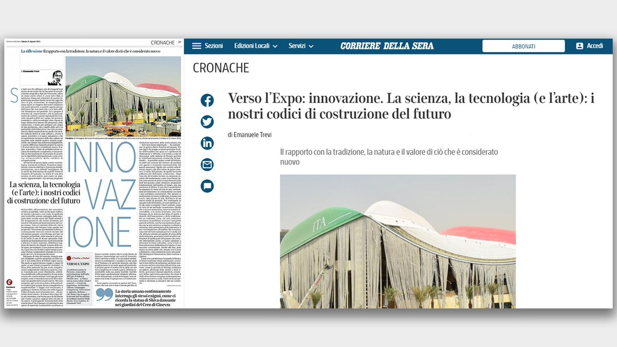 «#LaBellezzauniscelePersone», tema della partecipazione dell’Italia a #Expo2020 #Dubai (1 ottobre 2021 - 31 marzo 2022), evoca valori, ideali e concetti che danno vita ai saggi di 8 docenti di <a href="/MollyBloomIT/">Accademia Molly Bloom</a>​. Ecco il primo, di Emanuele Trevi bit.ly/382z8cc #ItalyExpo2020