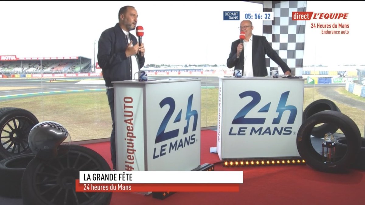 REMS_NADEUGE's tweet image. L’incroyable week-end des 𝟮𝟰 𝗛𝗘𝗨𝗥𝗘𝗦 𝗗𝗨 𝗠𝗔𝗡𝗦 a commencé sur la @lachainelequipe 🔥🏁
Près de 26 heures de direct pour suivre la course mythique jusqu’à demain 17h30 ! 
#24hLeMans #lequipeAUTO