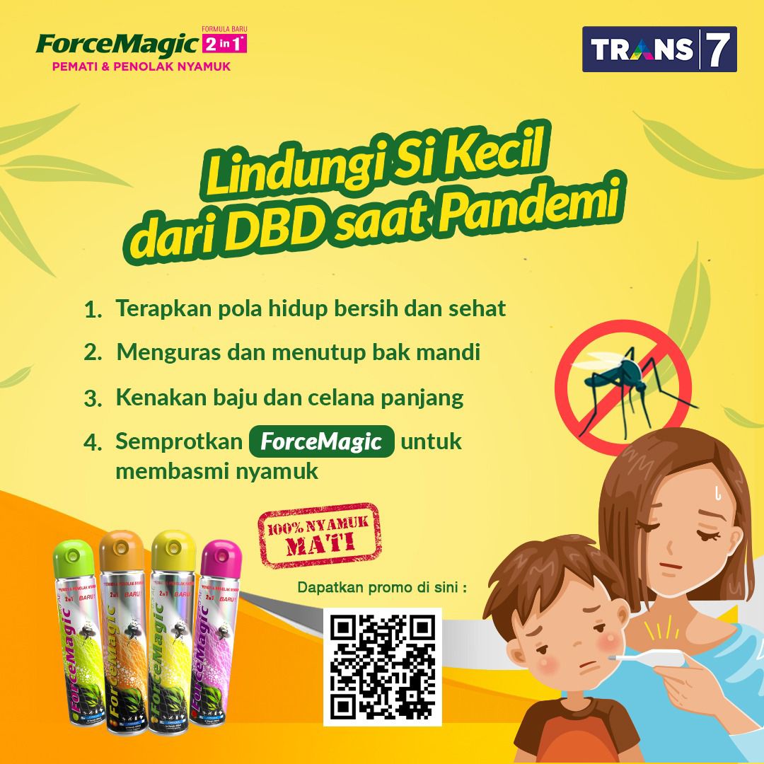Bunda sigap, yuk ikutan! 

Cegah nyamuk DBD dan dapetin hadiah smartphone, TV, ataupun uang tunai ratusan ribu Rupiah! Langsung aja ikutan Forcemagic2in1 Sharing pengalaman DBD Competition. Pastiin kamu baca mekanismenya ya dan klik di sini detik.id/sharingpengala… <a href="/ForceMagicID/">ForceMagic Indonesia</a>