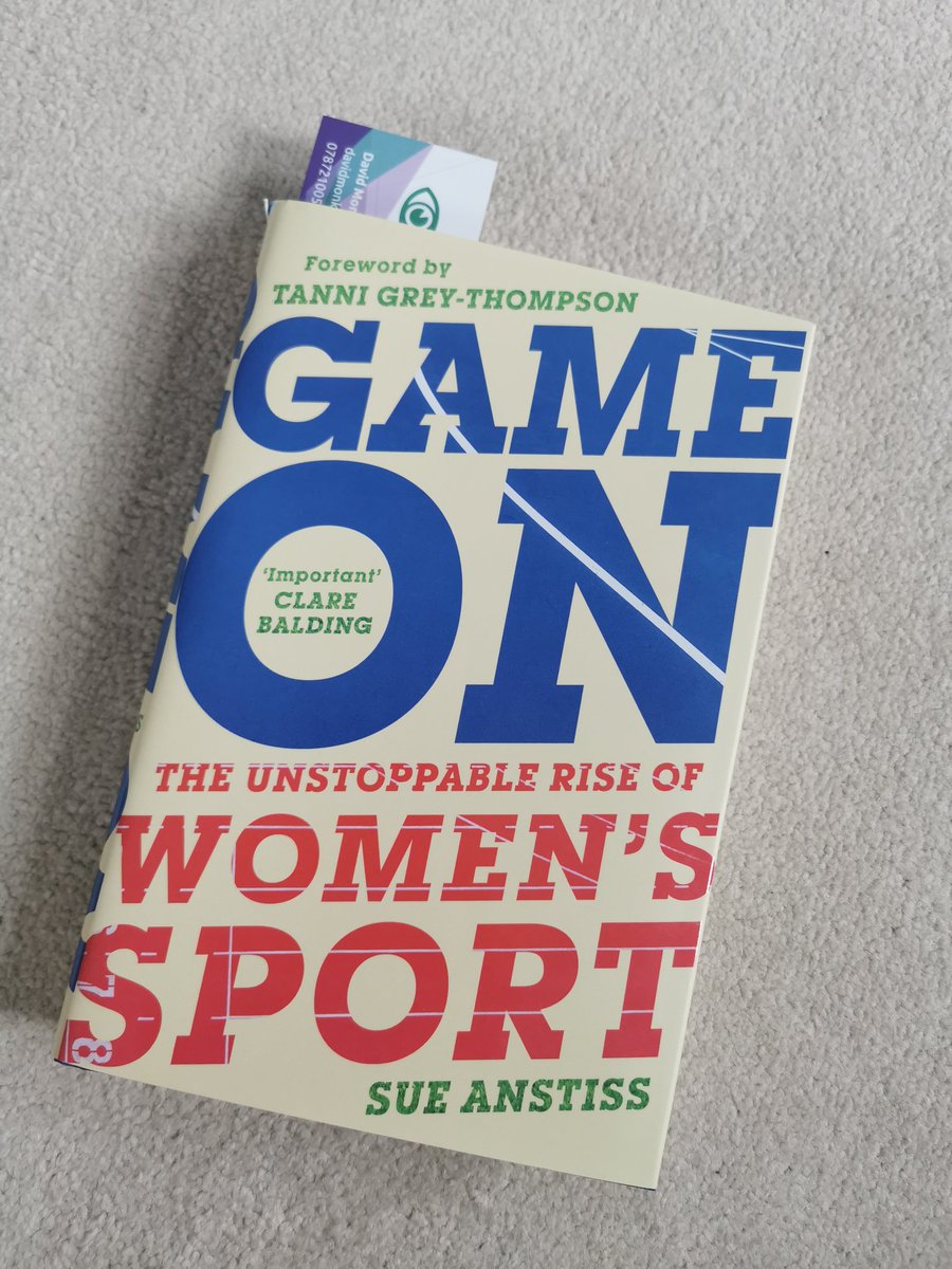 I thought I understood sport, 87 pages in and @sueanstiss has made me realise I only knew what men were telling me about sport, this is a really powerful read, that my daughters will love.