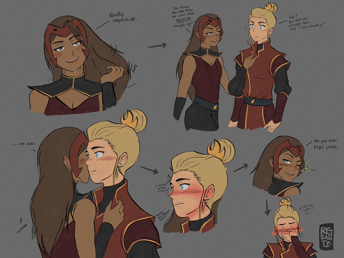 rejsante's tweet photo. Avatar Firelord trynna impress her girl.

Welp, this took longer than expected 😂 anyhow, I missed Avatar Catradora sooo. I had so much fun with the dialogues here. Enjoy!

#catradora #atla #SheraandthePrincessesofPower https://t.co/b3tQIHso1y