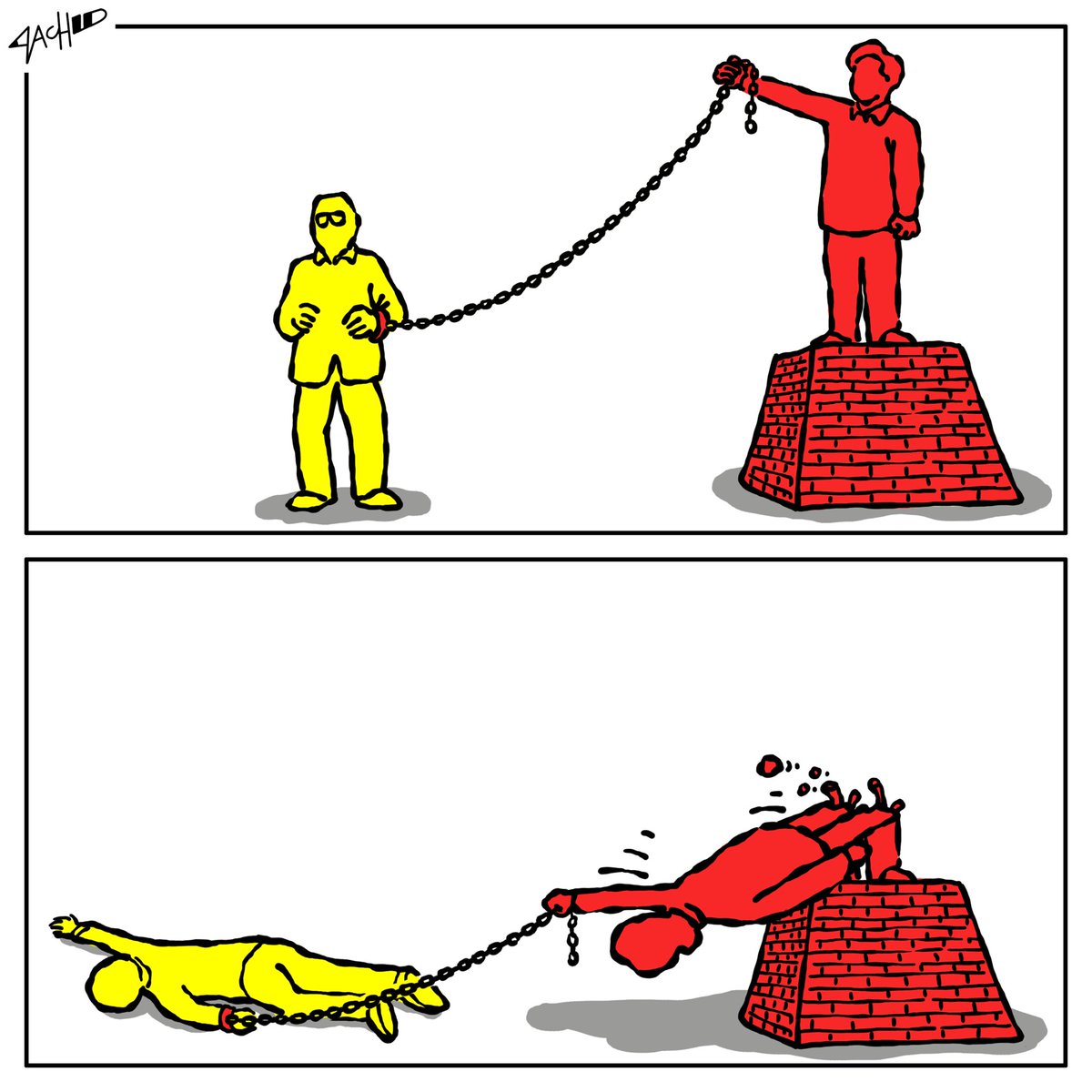cartoonistzach's tweet photo. The day he died was the beginning of the end. #StopHistoricalRevisionism #NinoyAquinoDay #MarcosIsNotAHero https://t.co/6a2mSw5Gy3