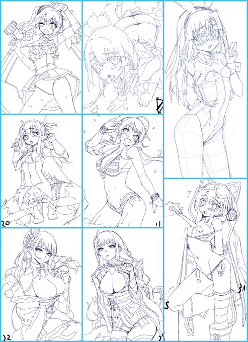 最近描いた絵のラフ 