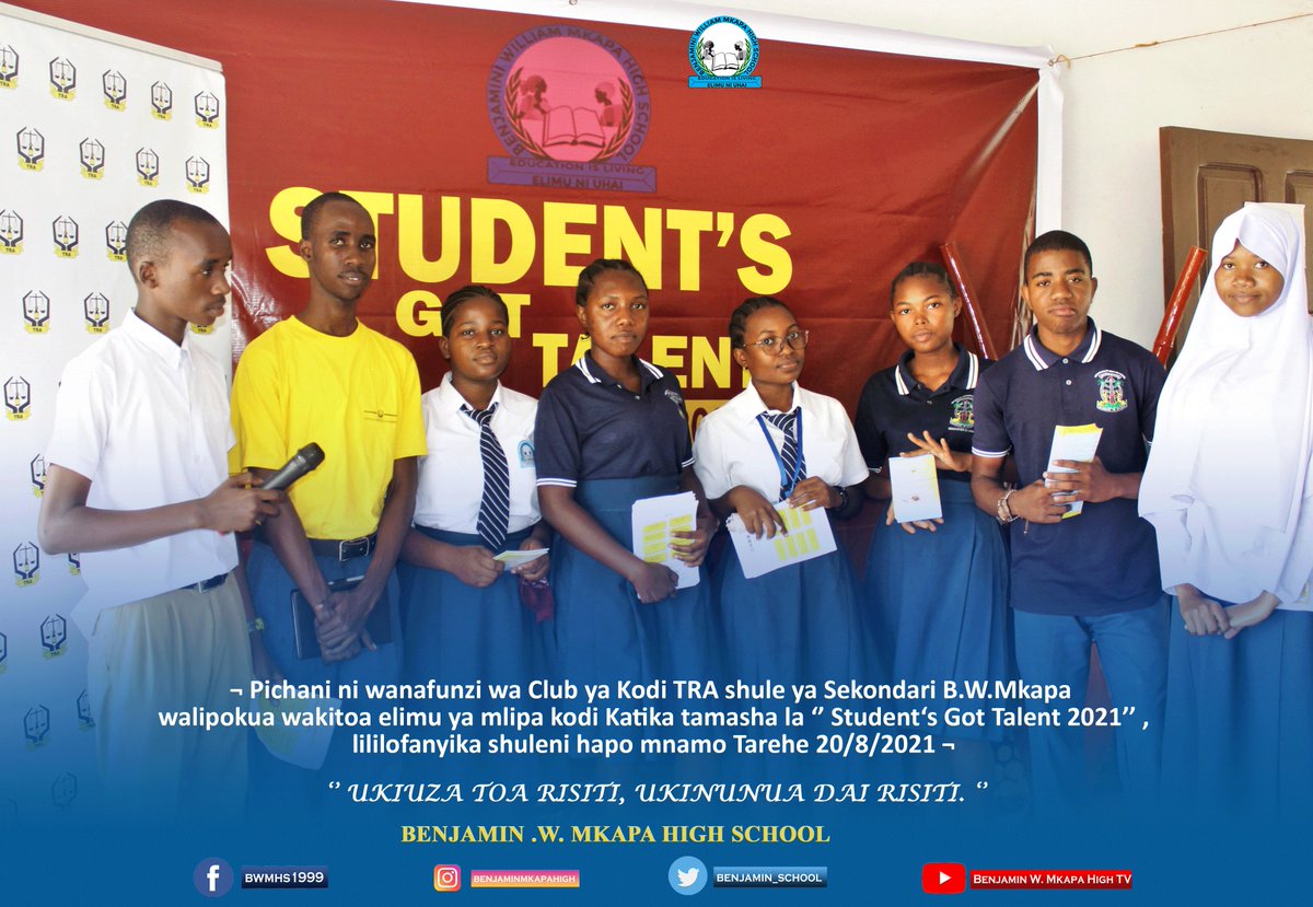 BWMkapa_school's tweet photo. Benjamin W. Mkapa High School Tax Club Members. @TRATanzania https://t.co/q0xbI7Q3Oc