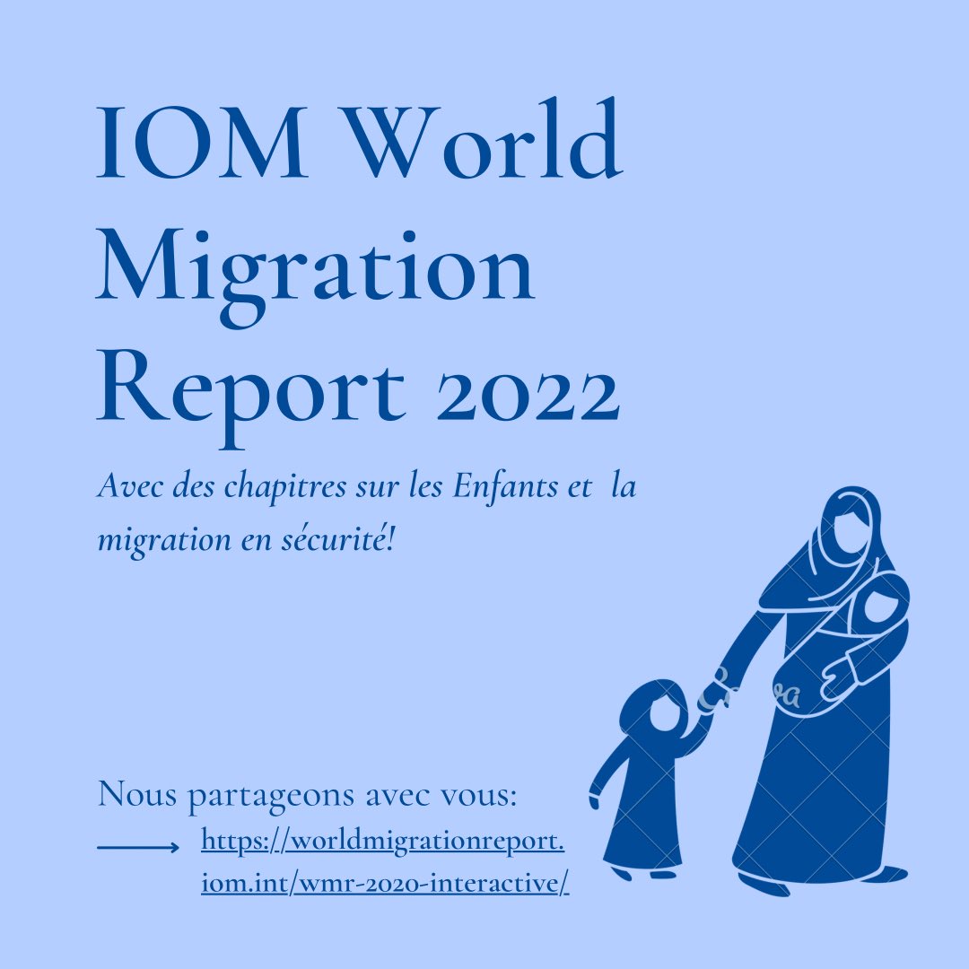 ddmigrations's tweet photo. Nous partageons avec vous le nouveau rapport de l’OIM sur la Migration avec des chapitres sur les enfants et la migration en sécurité!
https://t.co/vJ2WO78Gws
#oim #iom #migration #repport #iomworldmigrationreport #report #enfants #migrationensecurite #ddm https://t.co/6gjE1KcyrZ