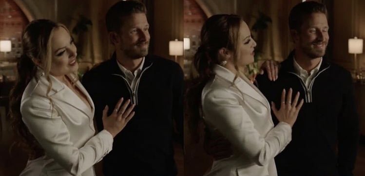elizabeth1gillz's tweet image. The way she looks at him makes my heart melt ❤️ so adorable! #falliam #dynasty @LizGillies
