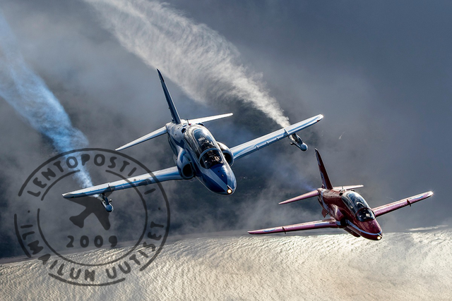 lentopostifi's tweet photo. Midnight Hawks lensi Puolassa yhdessä Red Arrowsin kanssa - Lotos Gdynia Aerobaltic Air Show 21.-22.8. https://t.co/iuDM5l0BIe #Ilmavoimat #lentonäytös #Puola #Gdynia #airshow #RAF #RedArrows #Ilmavoimat #MidnightHawks #turpo #avgeek #aviation #photography: #AviationPhotocrew https://t.co/pV68smdC2c