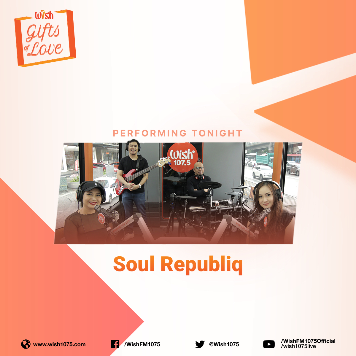 wish1075's tweet photo. Up-and-coming OPM act Soul Republiq also joins our 7th anniversary celebration this evening!

Watch the "Wish Gifts of Love" on our YouTube channel at 7 p.m. PHT! https://t.co/a7PAkbt67J