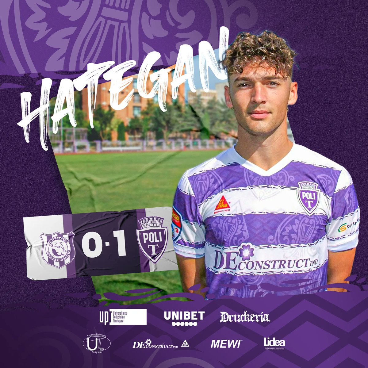 PolitehnicaT's tweet photo. After 0-0 at half time, we scored!

⚽️ Min. 80 | Unirea CT vs @PolitehnicaT 0-1!
Goooooalllll! @robertohategan makes it! Come-on, Haide, HAIDEEE!

#adifferentclub https://t.co/b2ZuuKabaW