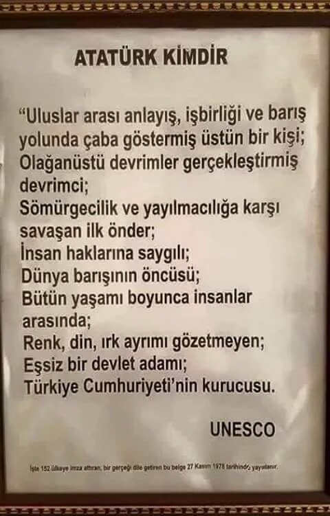 BU BELGEDE 152 ÜLKENİN İMZASI VAR !!!
BU DÜNYA GERÇEĞİNİ AĞA BABALARINIZ GELSE SİLEMEZ !!!