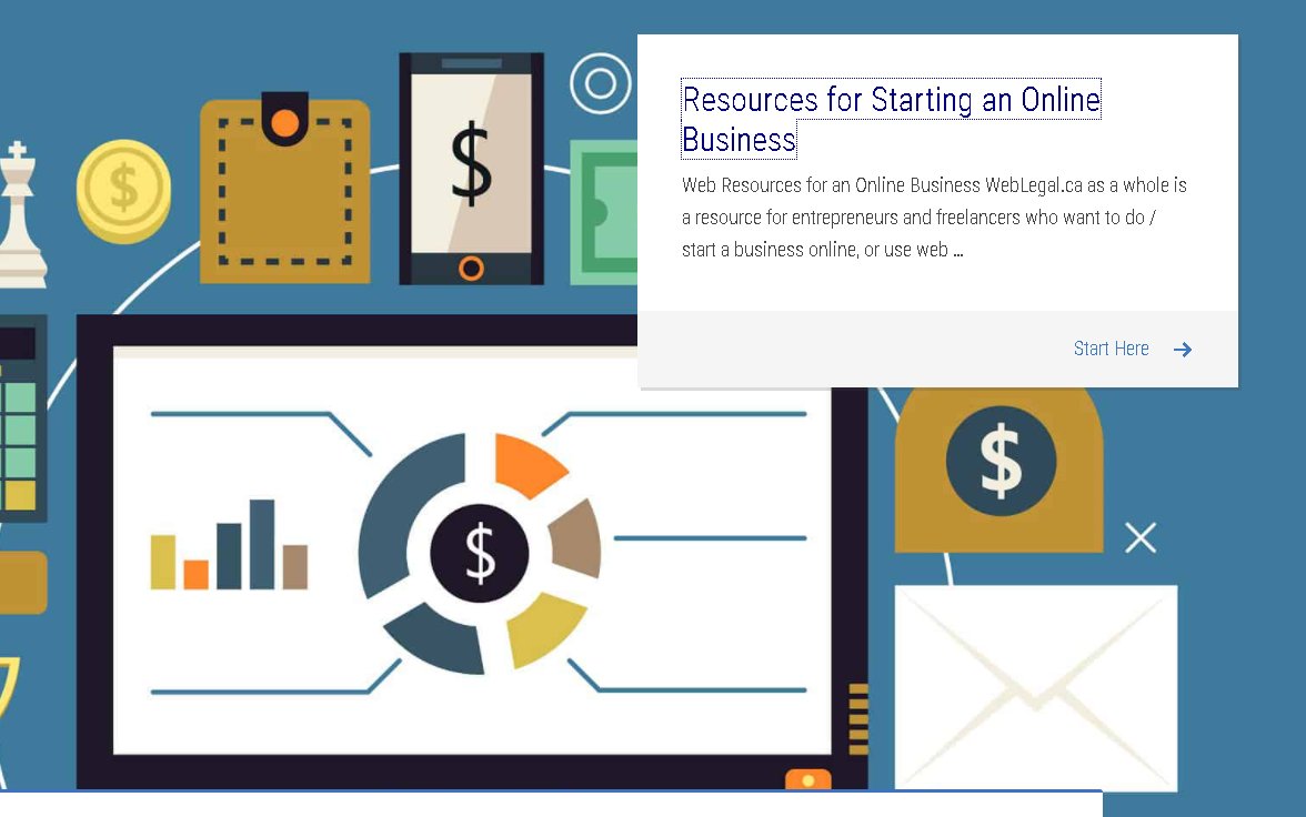 Weblegalk's tweet photo. Resources for Starting an Online Business
Web Resources for an Online Business
https://t.co/HaxePZ7voW as a whole is a resource for entrepreneurs and freelancers who want to do / start a business online https://t.co/rYSEx3E5rZ